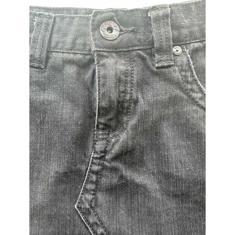 The Unbranded Brand Roxy Black Denim Raw Hem Mini… - image 5