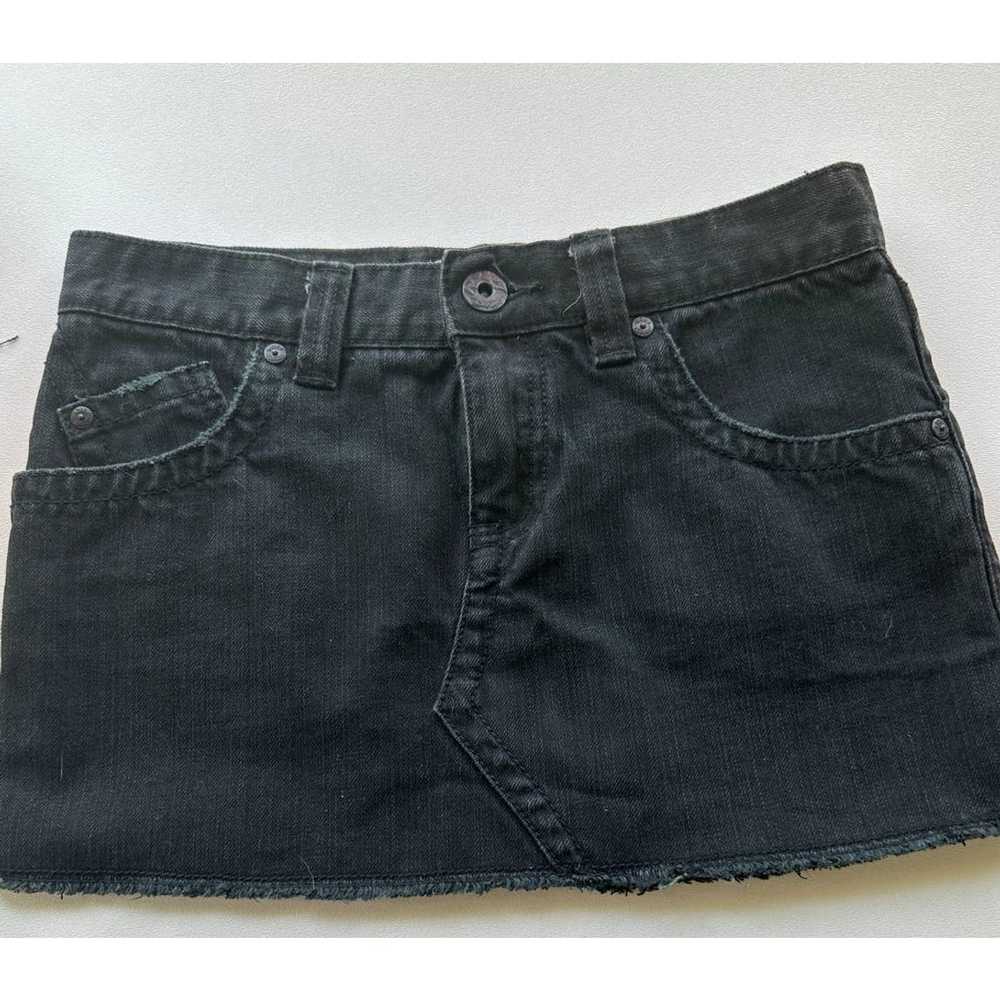 The Unbranded Brand Roxy Black Denim Raw Hem Mini… - image 8