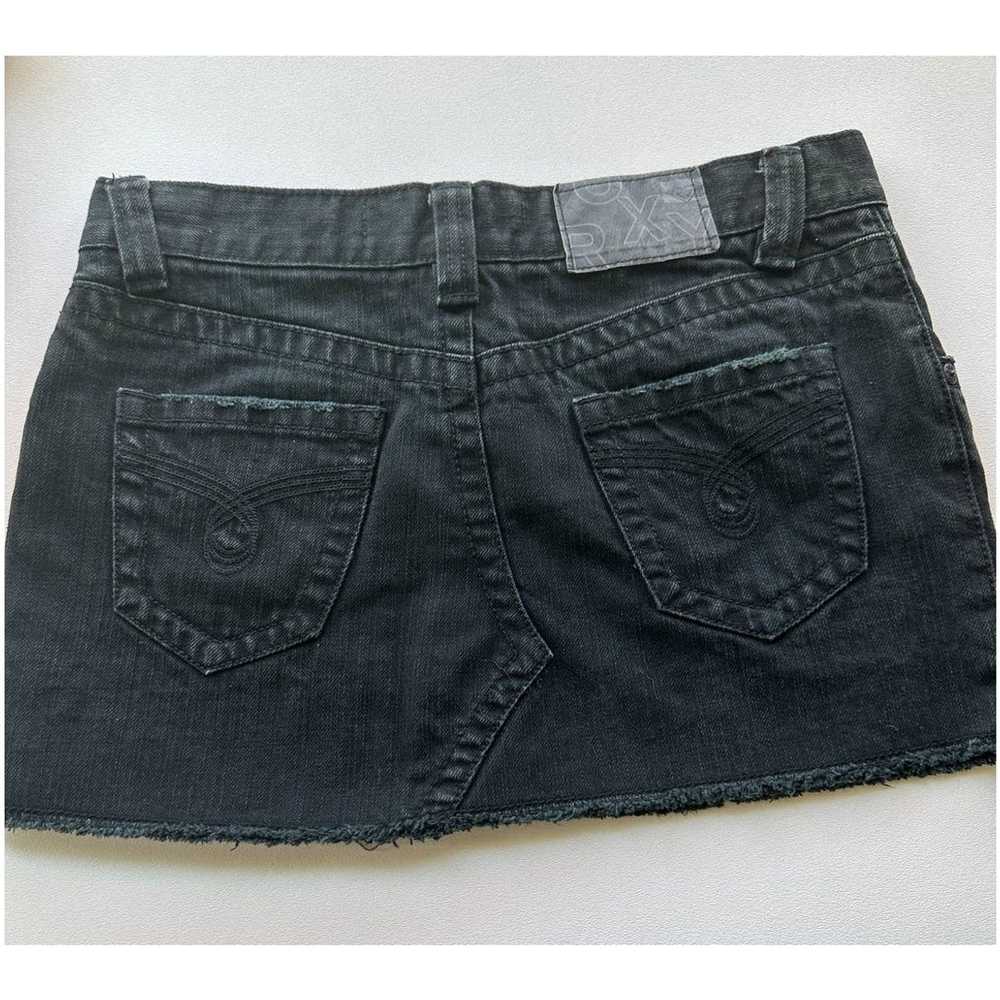 The Unbranded Brand Roxy Black Denim Raw Hem Mini… - image 9