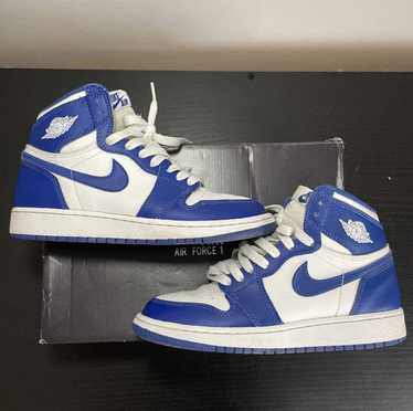 2014 Nike Air Force 1 AF1 Neon Blue Shoes 596728 421 5Y 6.5W