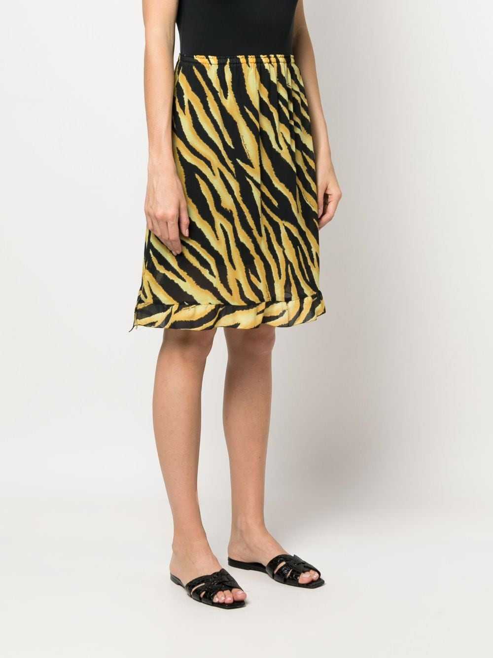 Versace Pre-Owned 2000s tiger stripe-print skirt … - image 3