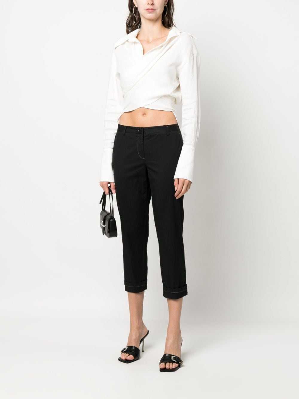 Prada Pre-Owned 2000s low-rise cropped trousers -… - image 2