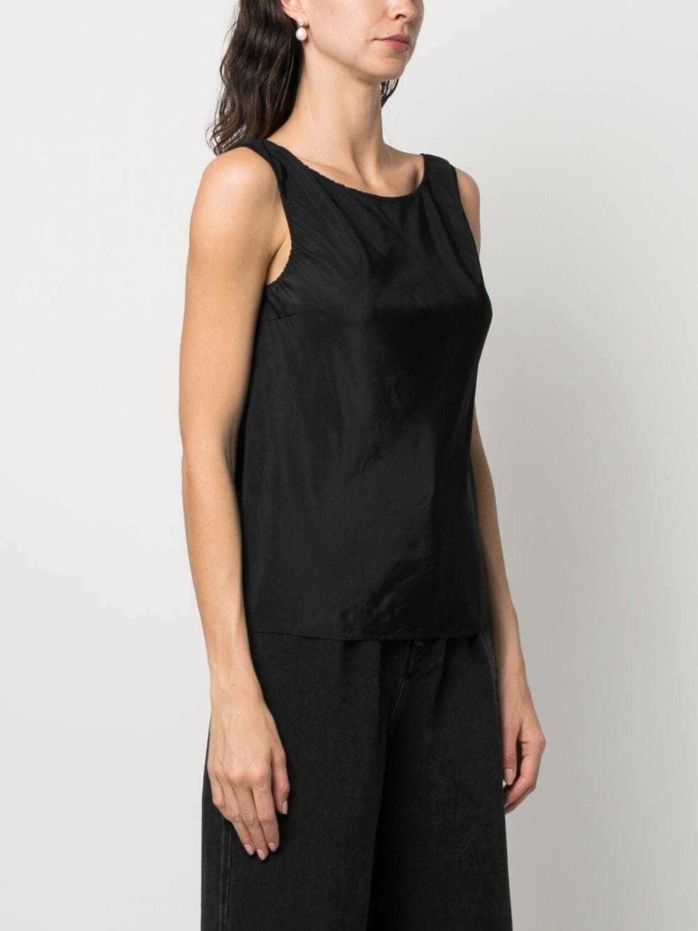 Prada Pre-Owned 2000s sleeveless silk top - Black - image 3