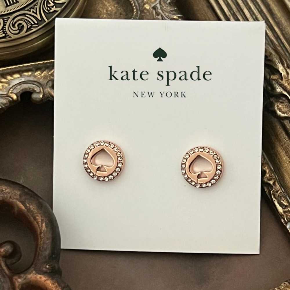Kate Spade Pink gold earrings - image 3