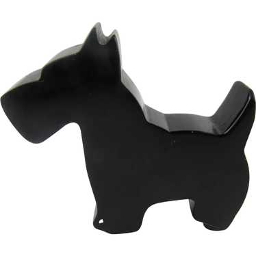 Bakelite Black Scottie Dog Pin