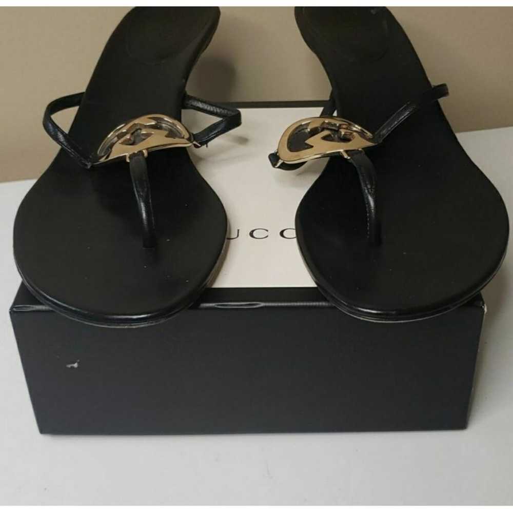 Gucci Double G leather mules - image 5