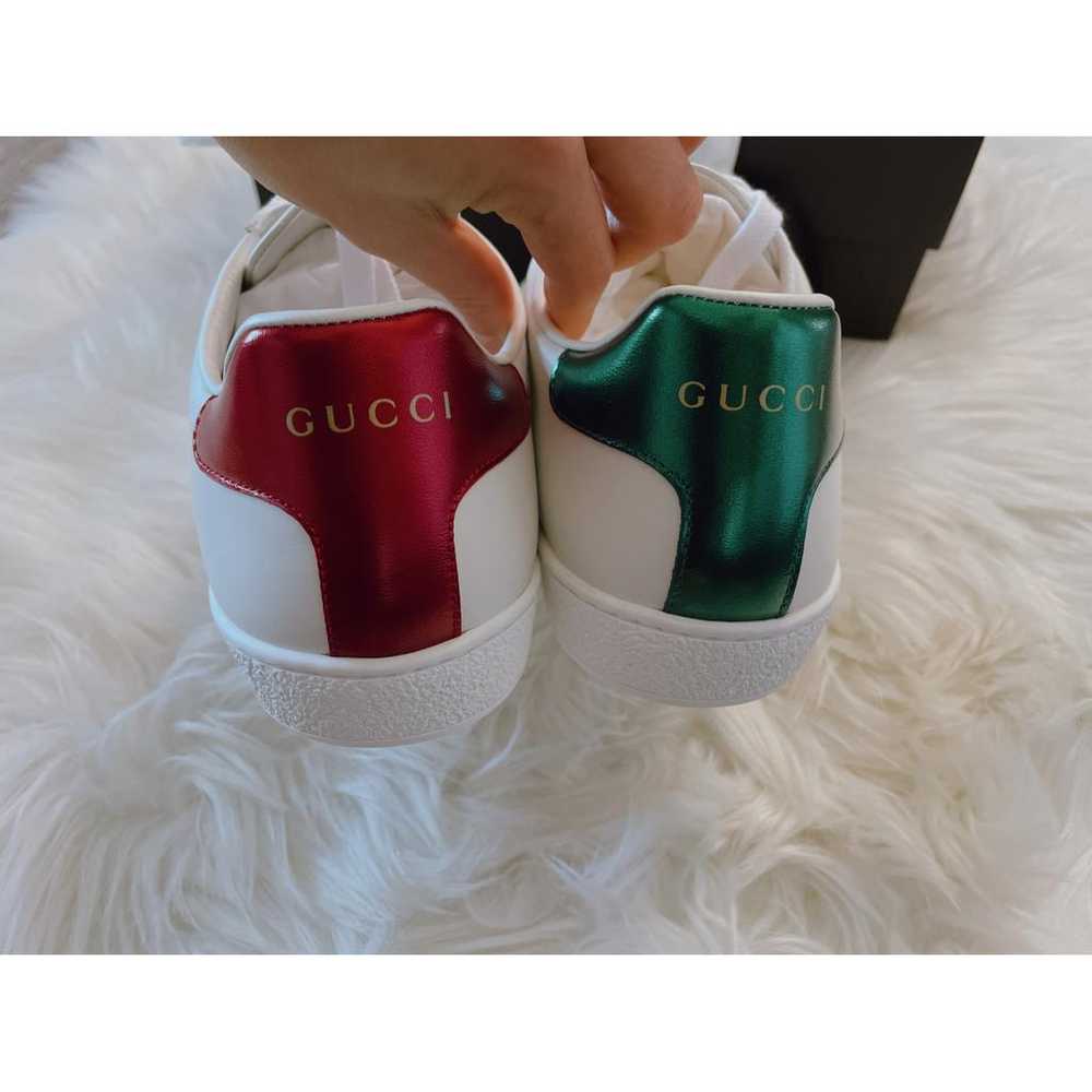 Gucci Ace leather low trainers - image 3