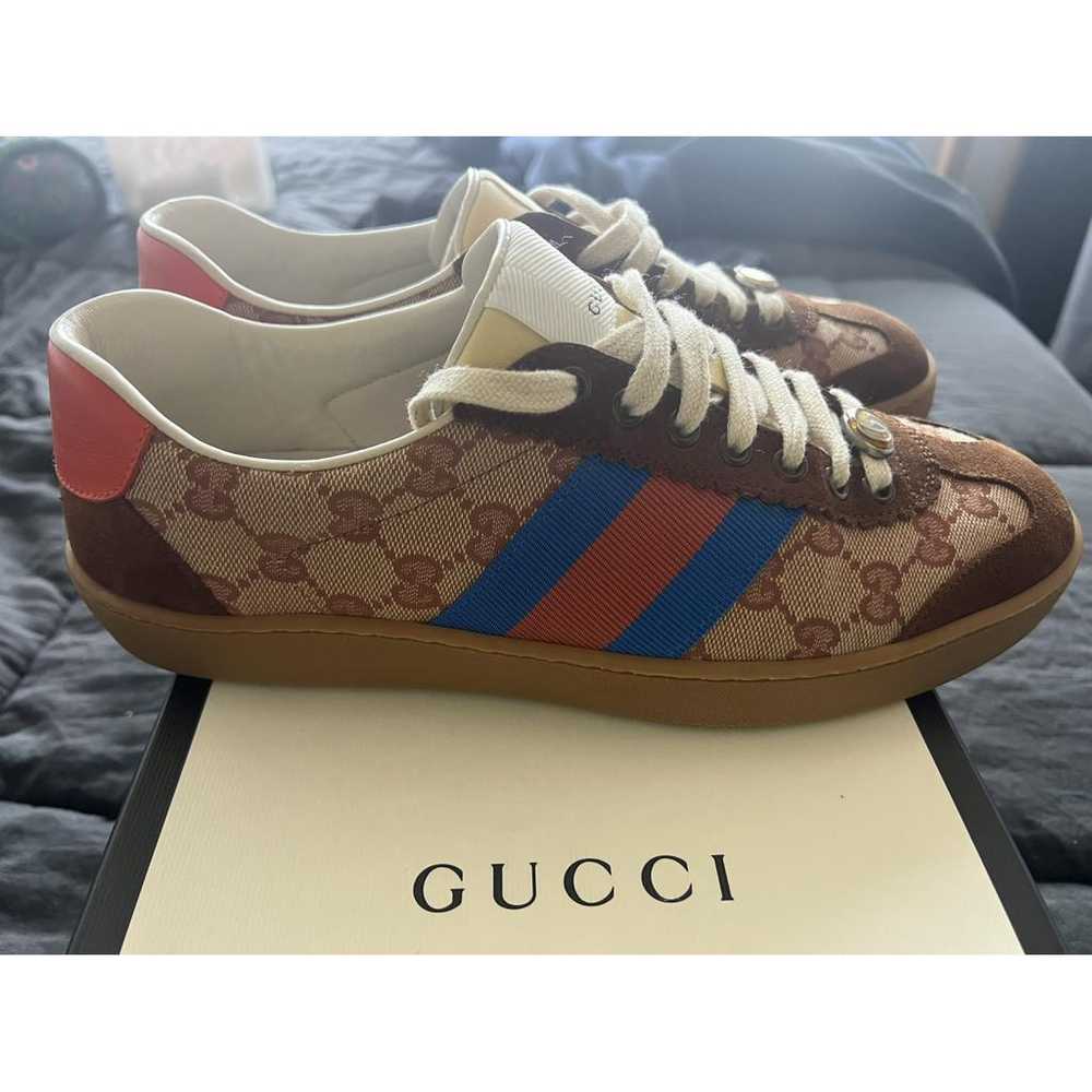 Gucci Web cloth low trainers - image 2
