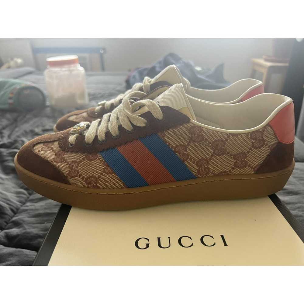 Gucci Web cloth low trainers - image 4