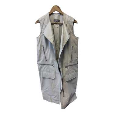 Preen Line Leather cardi coat