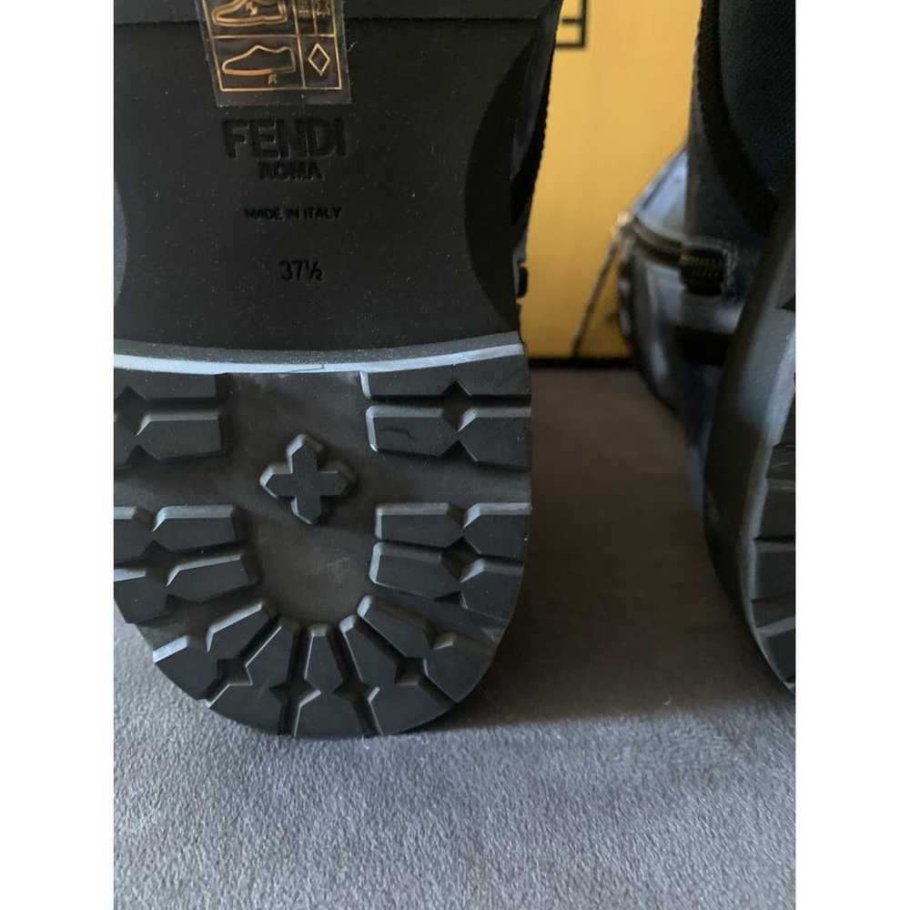 Fendi Cloth biker boots - image 6