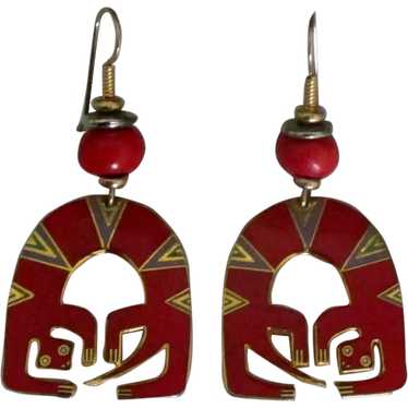 Laurel Burch Red Desert Animal Pierced Earrings