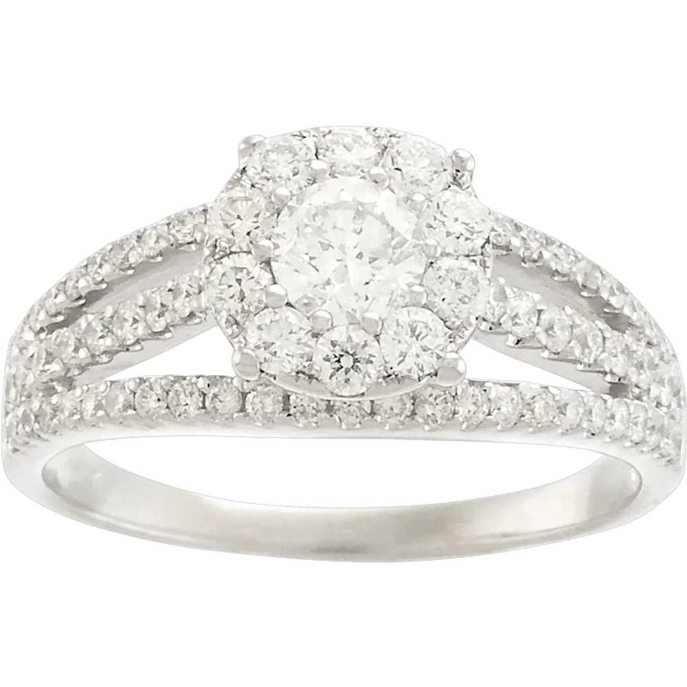 Dazzling Diamond Engagement Ring in 14k White Gold - image 1