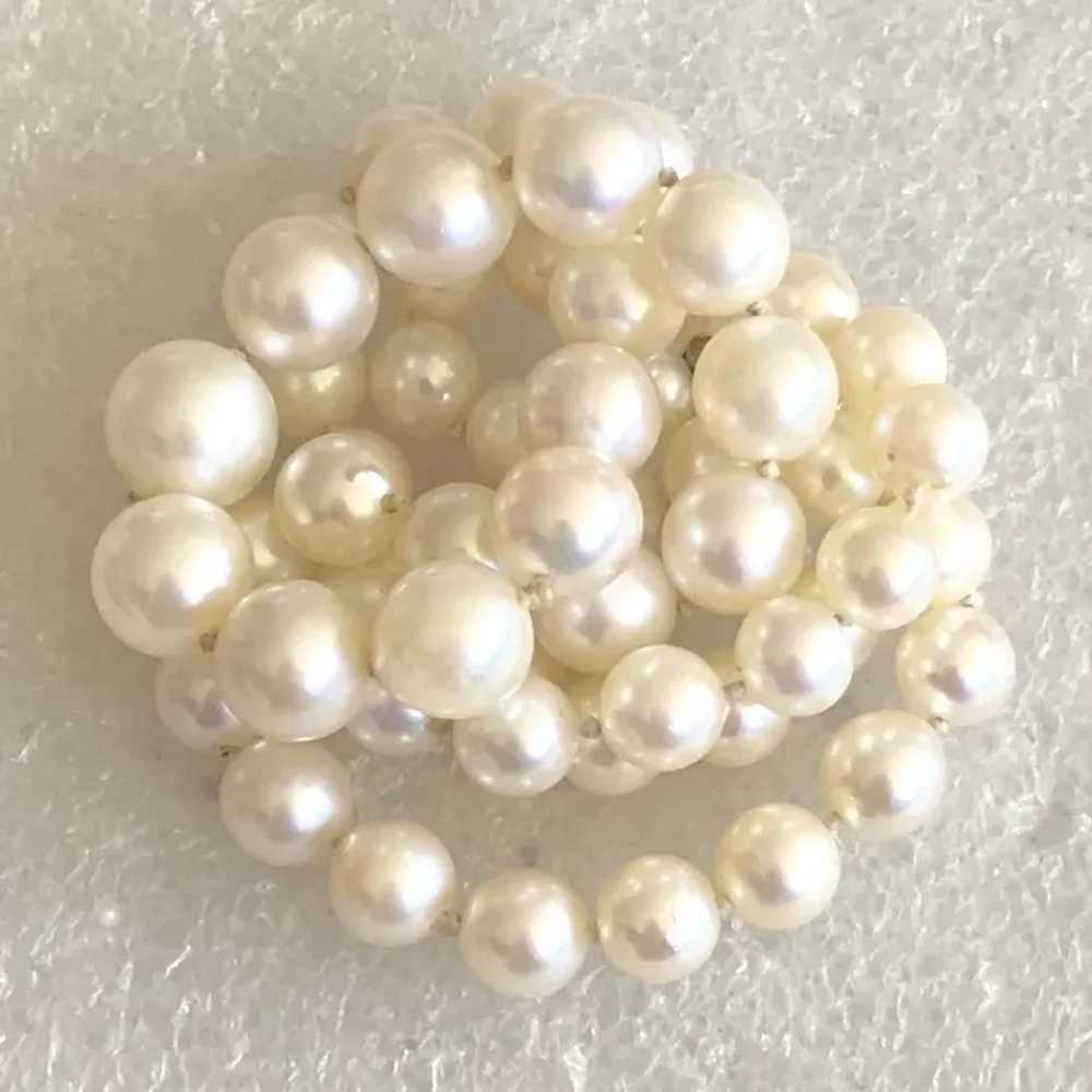 8mm Salt Water Cultured Pearl Graduated Choke Nec… - image 4