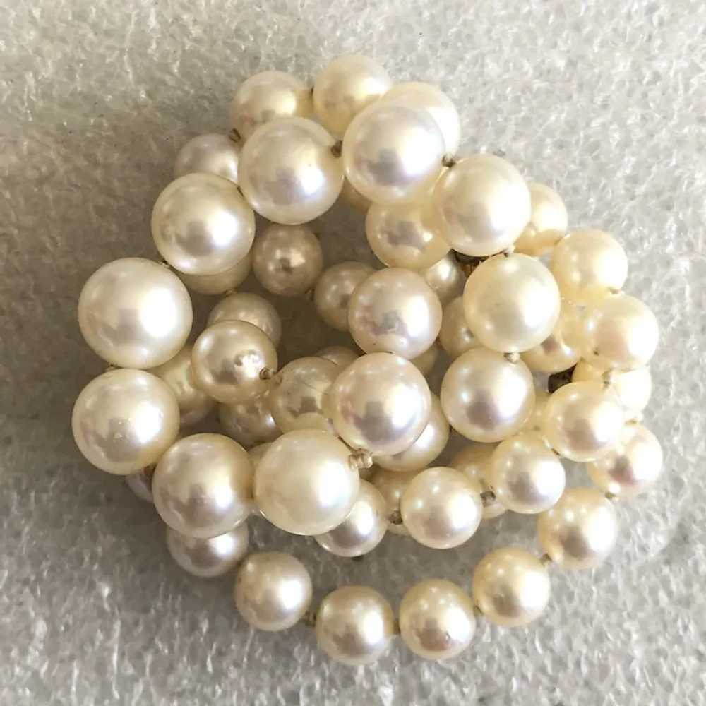 8mm Salt Water Cultured Pearl Graduated Choke Nec… - image 5