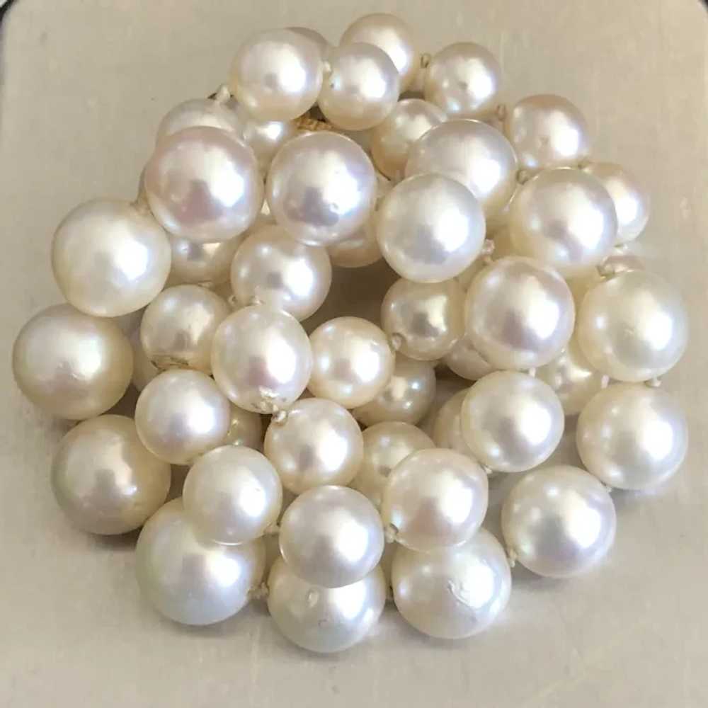 8mm Salt Water Cultured Pearl Graduated Choke Nec… - image 6