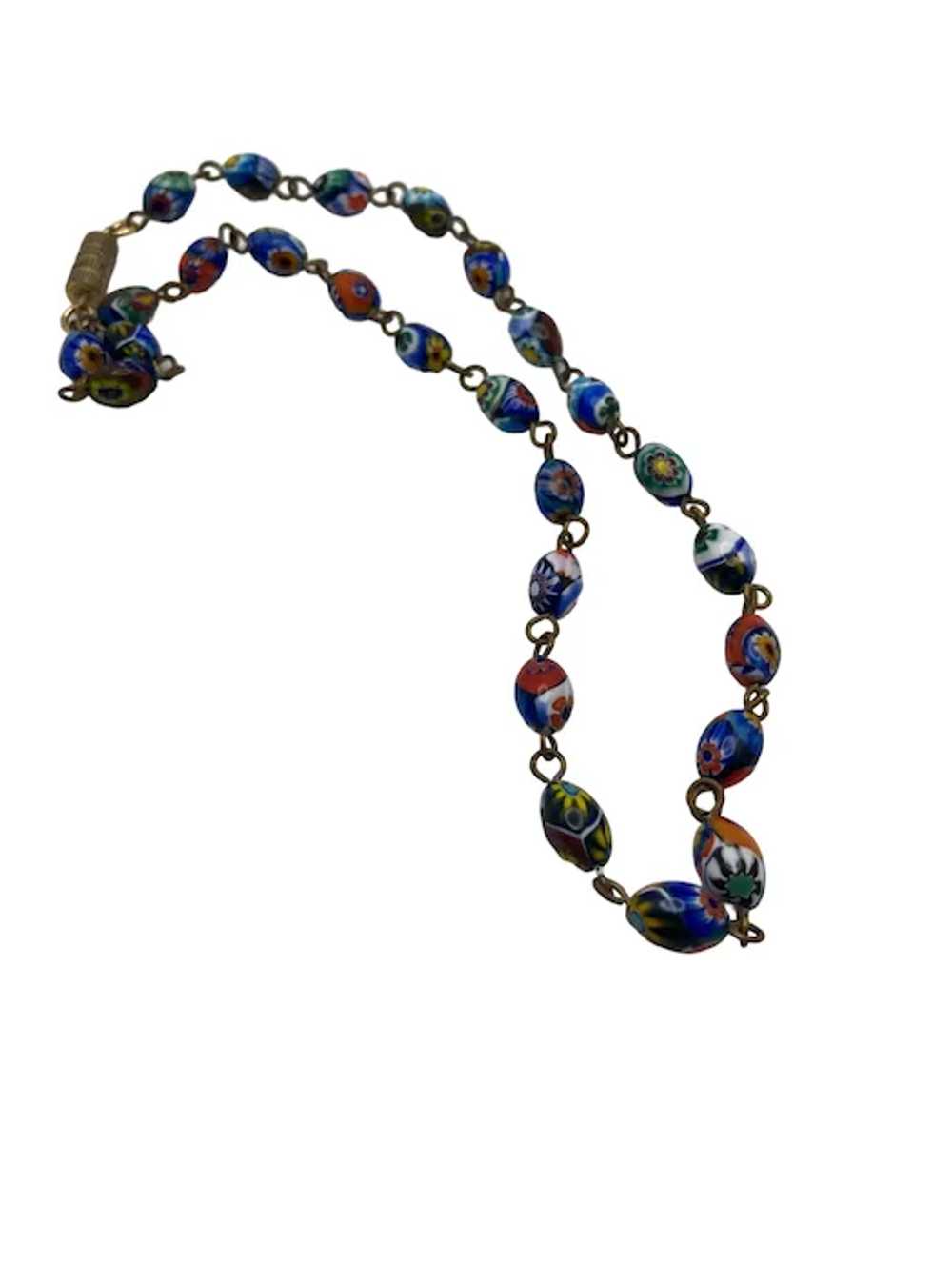 Italian Millefiori Glass Bead Necklace - image 2