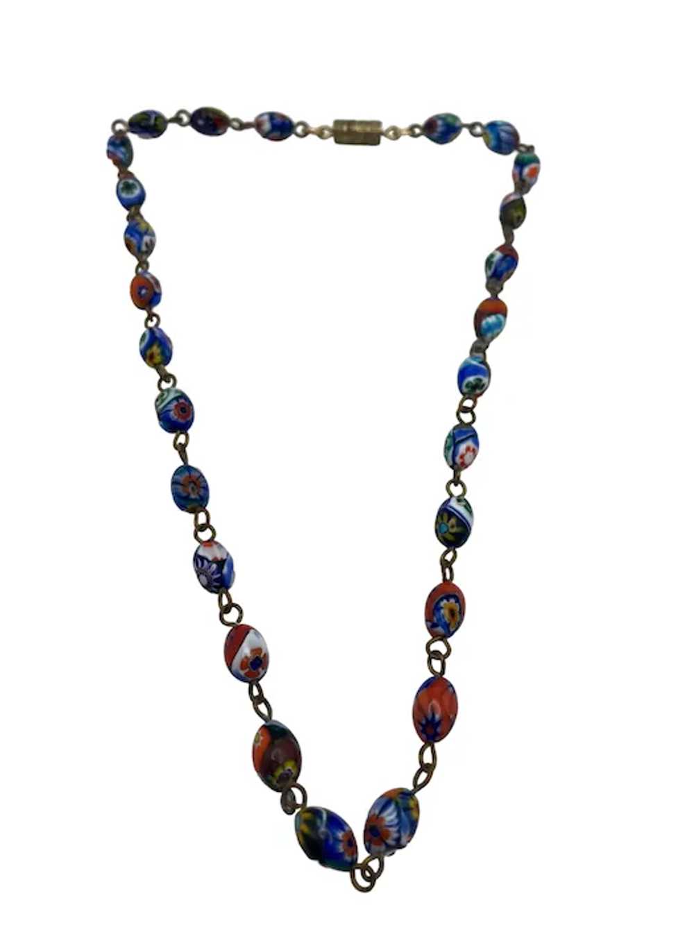 Italian Millefiori Glass Bead Necklace - image 4