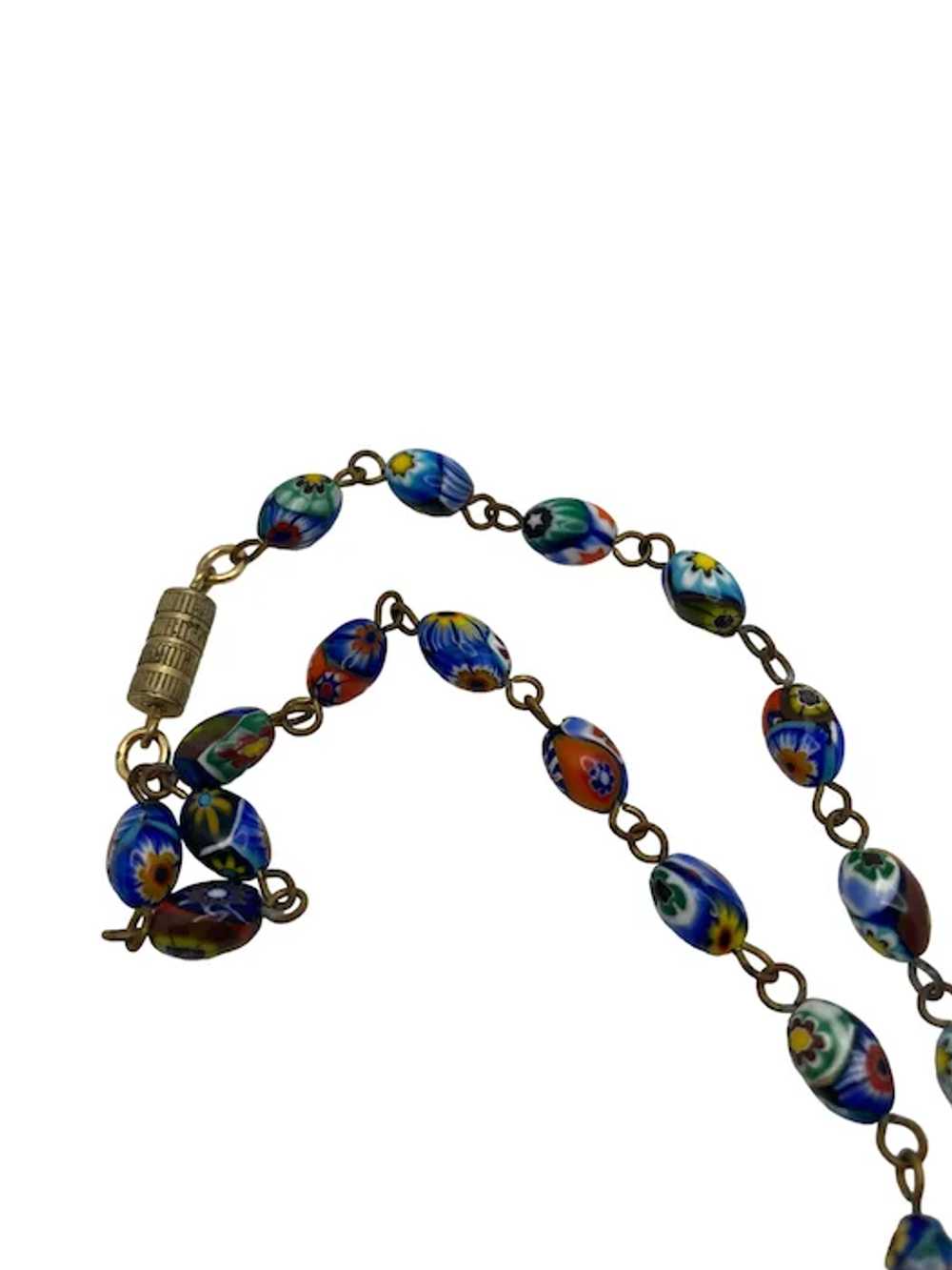 Italian Millefiori Glass Bead Necklace - image 6