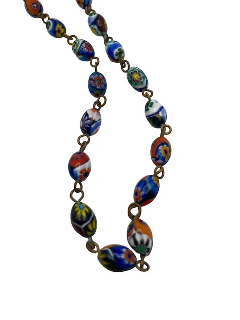 Italian Millefiori Glass Bead Necklace - image 7