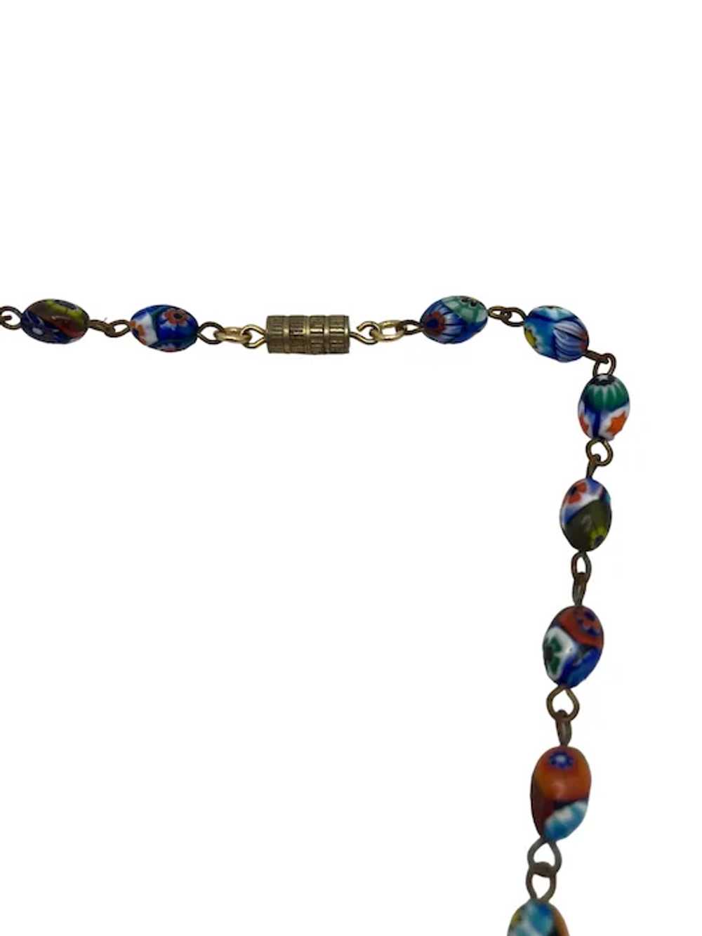 Italian Millefiori Glass Bead Necklace - image 8