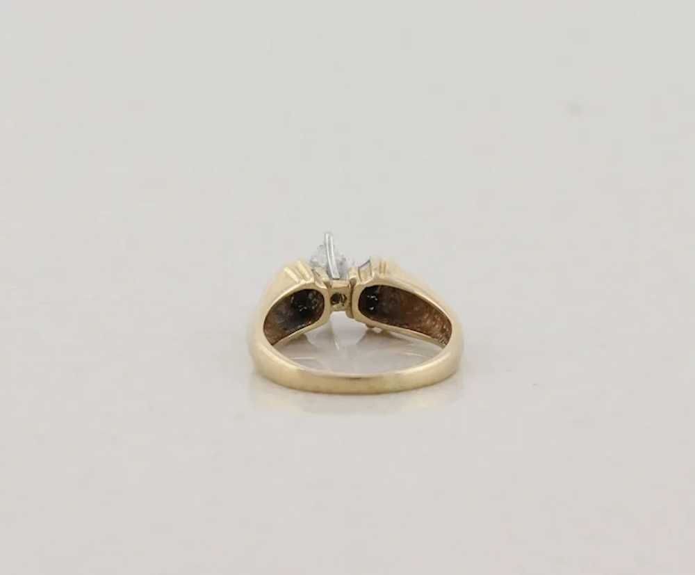 14k Yellow Gold .39 Carat Diamond Marquise Ring S… - image 10