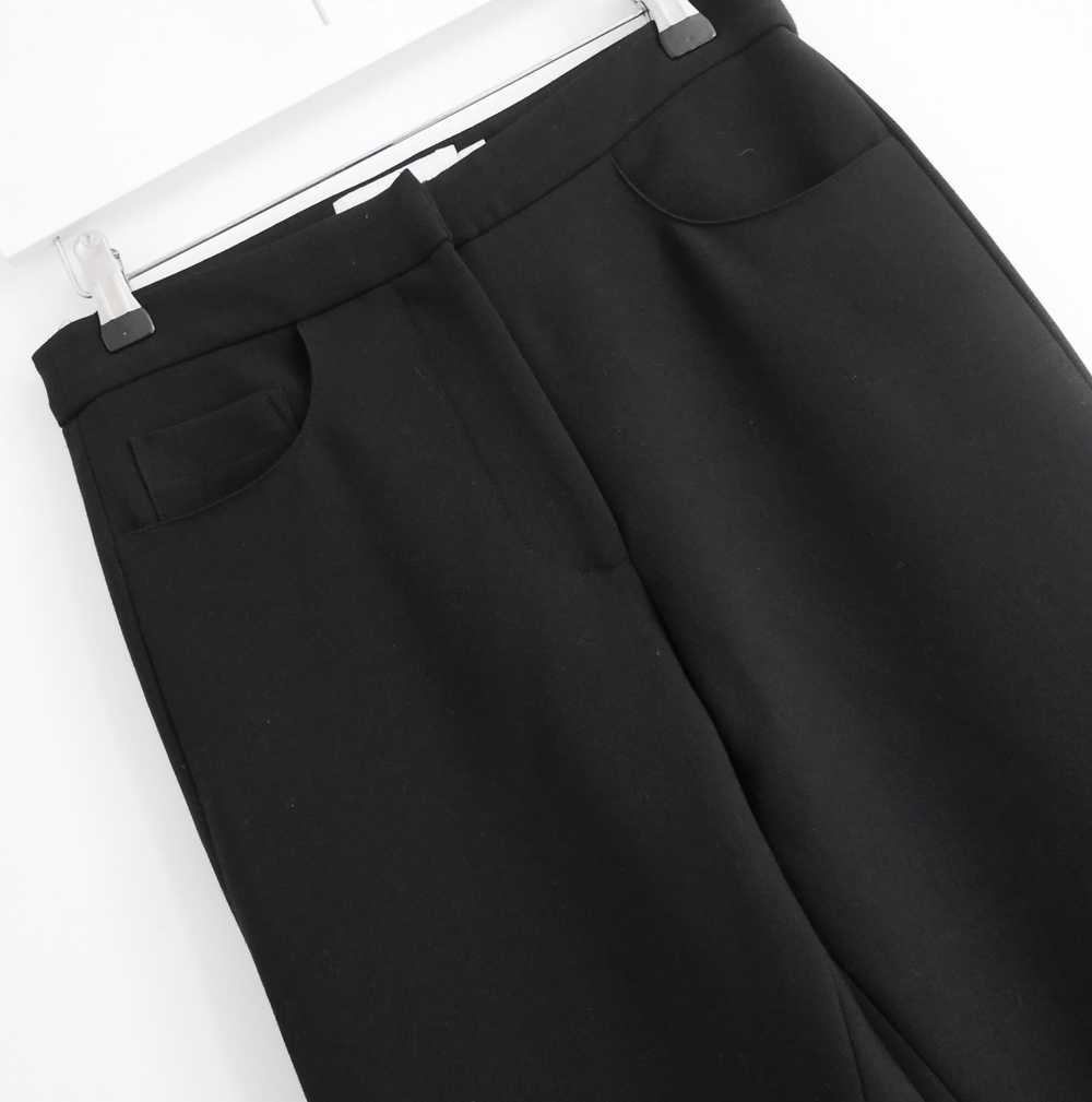 16ARLINGTON Black Feather Trimmed Cropped Trousers - image 6