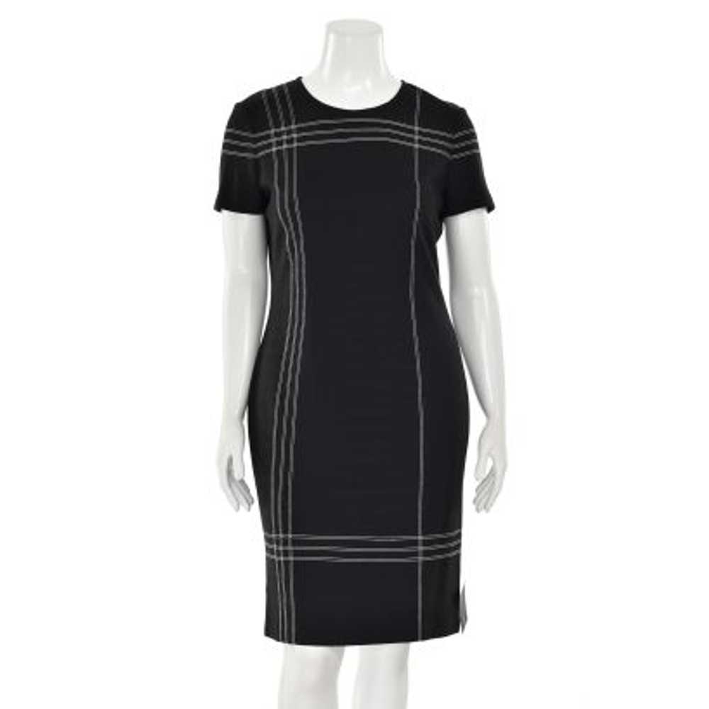 St. John Milano Knit Sheath Dress w/ Stitch Detai… - image 1