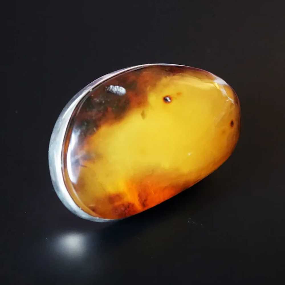 107,9g. Massive Baltic Amber Ring, Oversized Ring… - image 4
