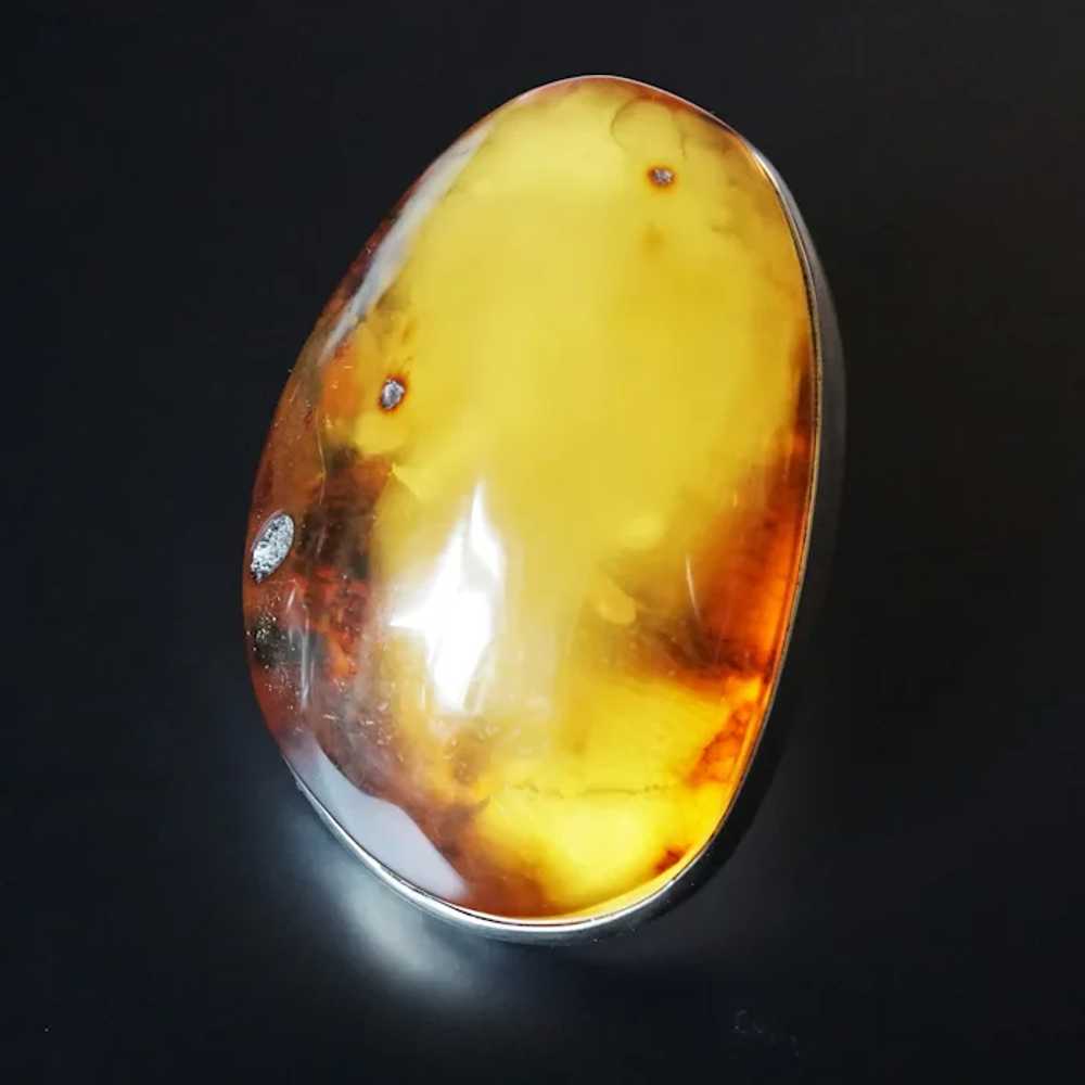 107,9g. Massive Baltic Amber Ring, Oversized Ring… - image 5