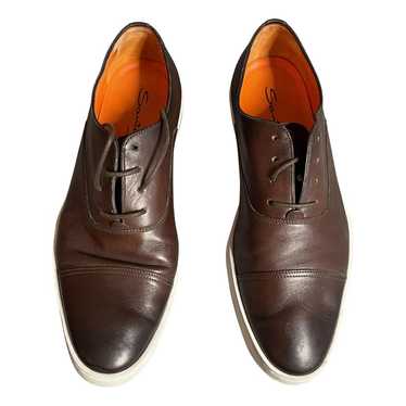 Santoni Leather lace ups