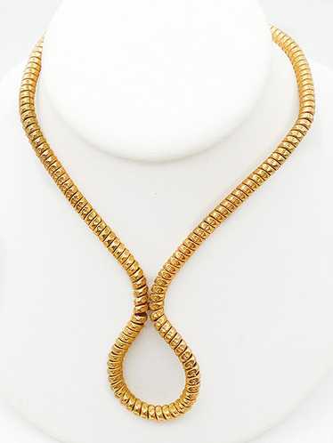 Gold Coil Neck Ring Torc Necklace