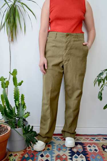 Vintage Wool Military Trousers