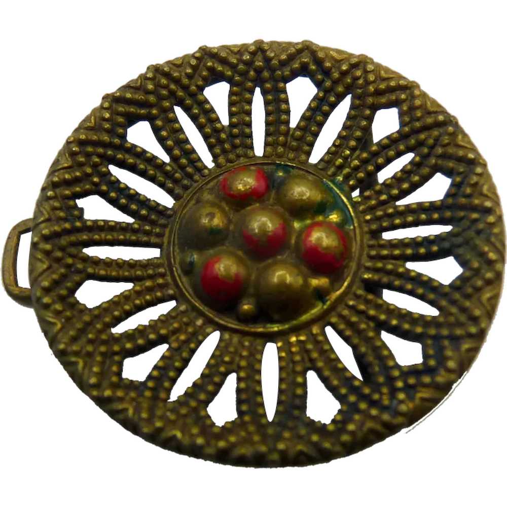 Antique C.1910 Women's Belt Buckle - image 1