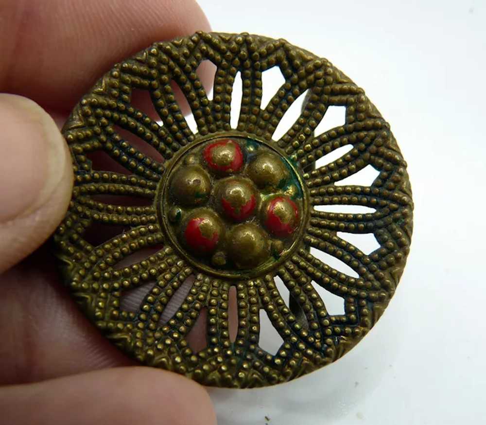 Antique C.1910 Women's Belt Buckle - image 3