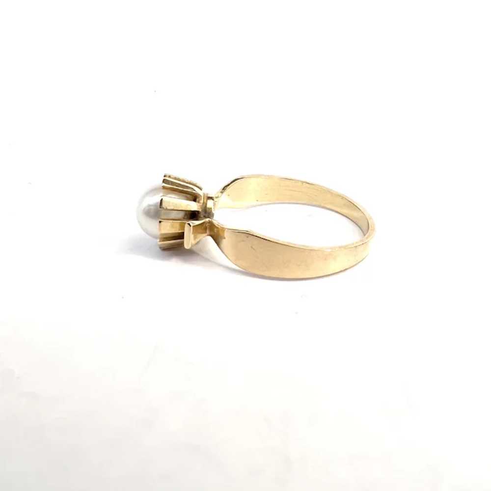 Alton, Sweden 1965. Vintage 18k Gold Pearl Ring. - image 2