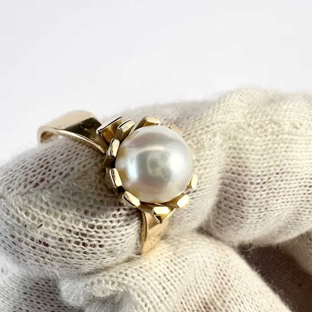 Alton, Sweden 1965. Vintage 18k Gold Pearl Ring. - image 6