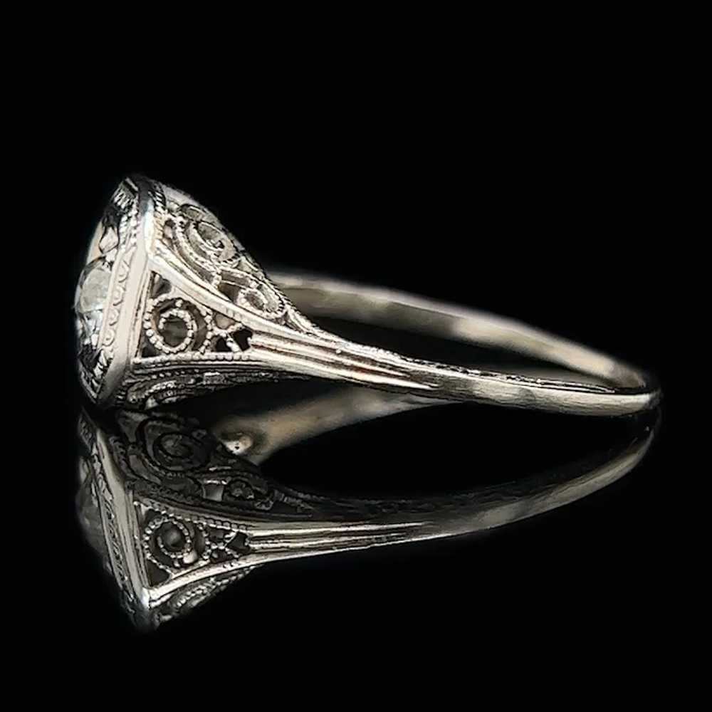 Edwardian .20ct. Diamond Antique Engagement - Fas… - image 3