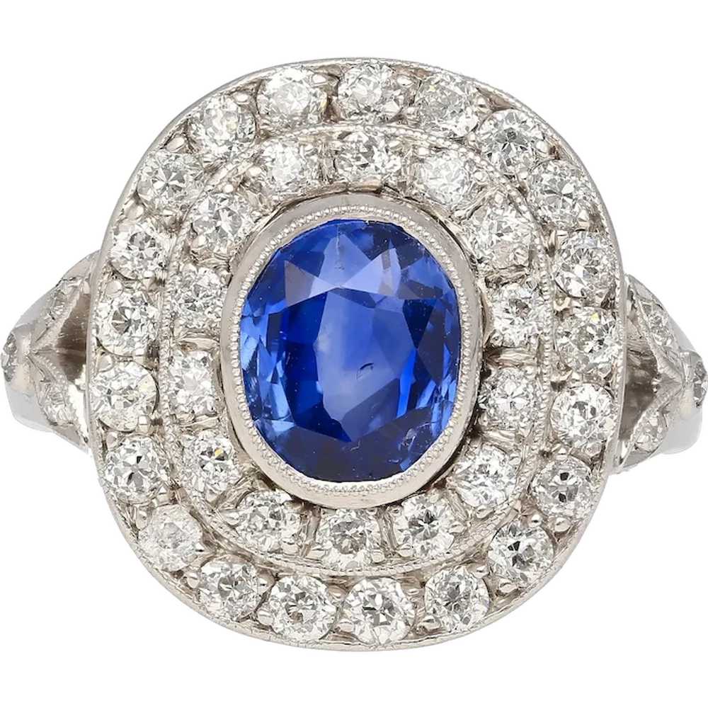 GRS Certified 2.56 Carat No Heat Kashmir Blue Sap… - image 1