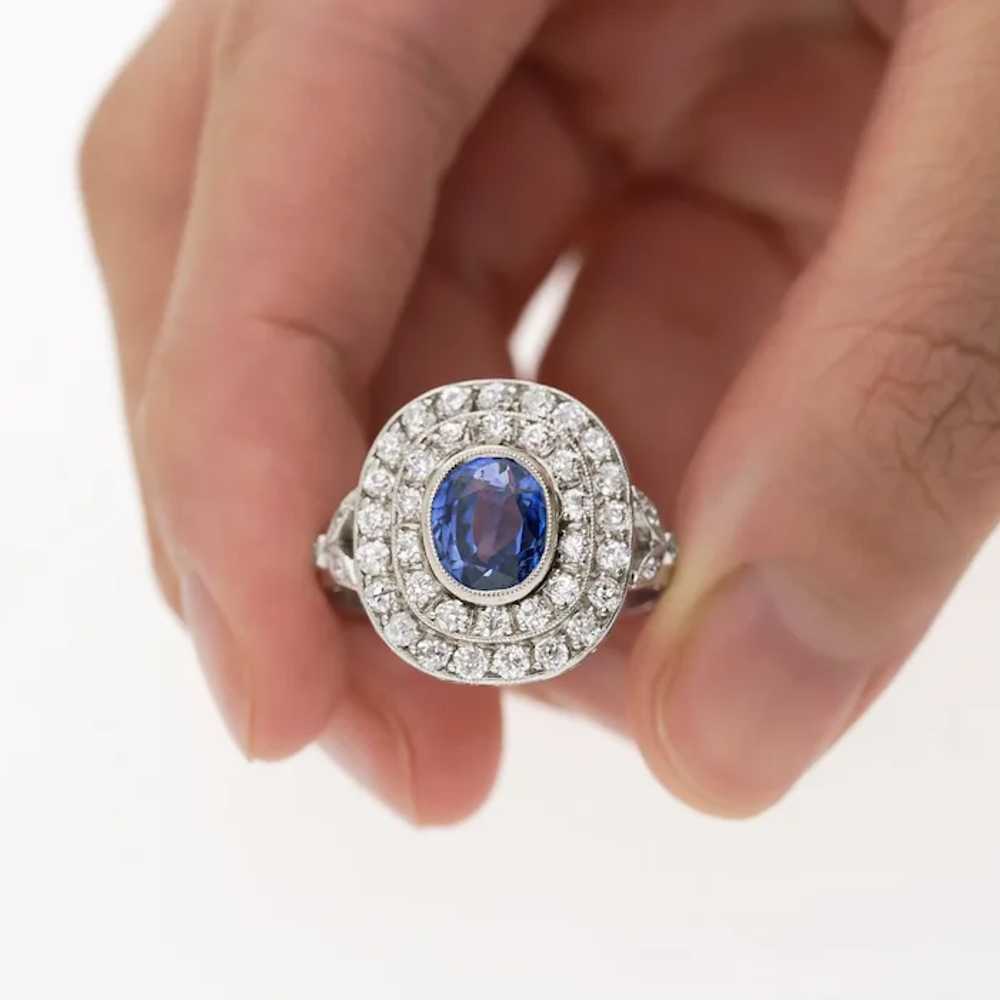 GRS Certified 2.56 Carat No Heat Kashmir Blue Sap… - image 9