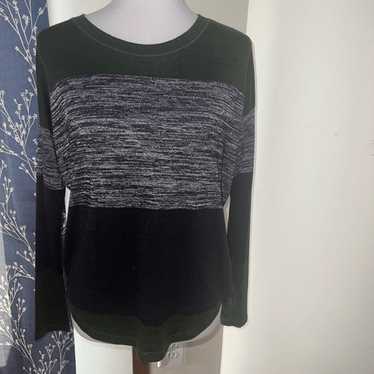 Rag & Bone Striped Color Block Crewneck Sweater L… - image 1