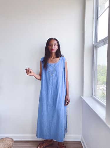 Vintage Linen Periwinkle Dress