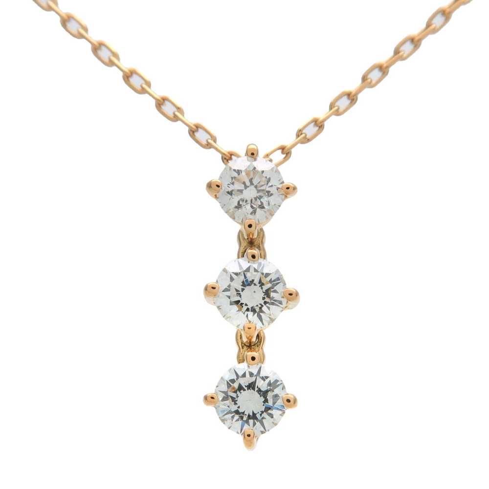 VENDOME AOYAMA 3P Diamond Necklace 0.35ct K18YG Y… - image 1