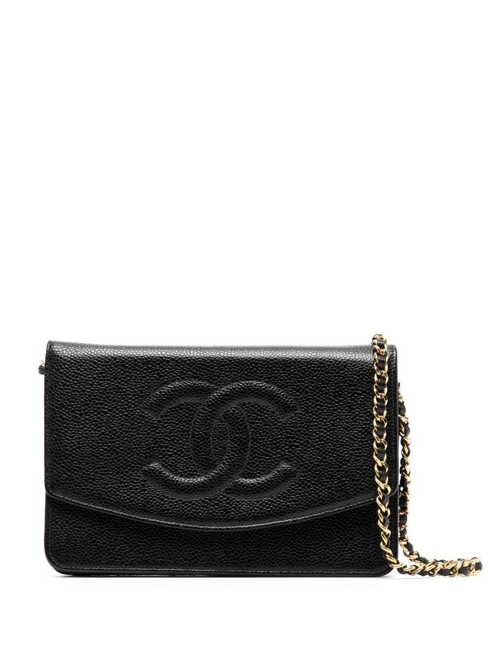 CHANEL Pre-Owned 2000 CC wallet-on-chain - Black - image 1