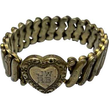 Vintage Sweet Heart Bracelet [1930~] [DFB Co. - Carmen] [Gold Field  Heartshaped Locket Top]