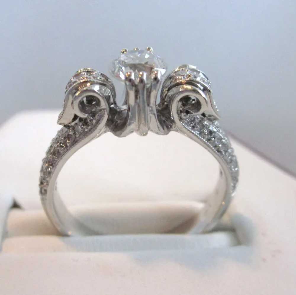 Exquisite Platinum and Diamond Vintage Tacori Rin… - image 3