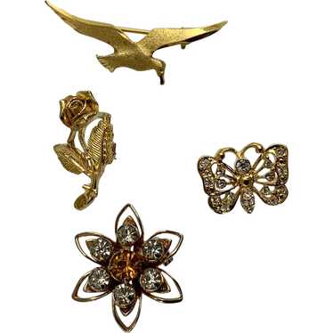 Nice Batch of Lapel Pins with Flowers, Butterfly a