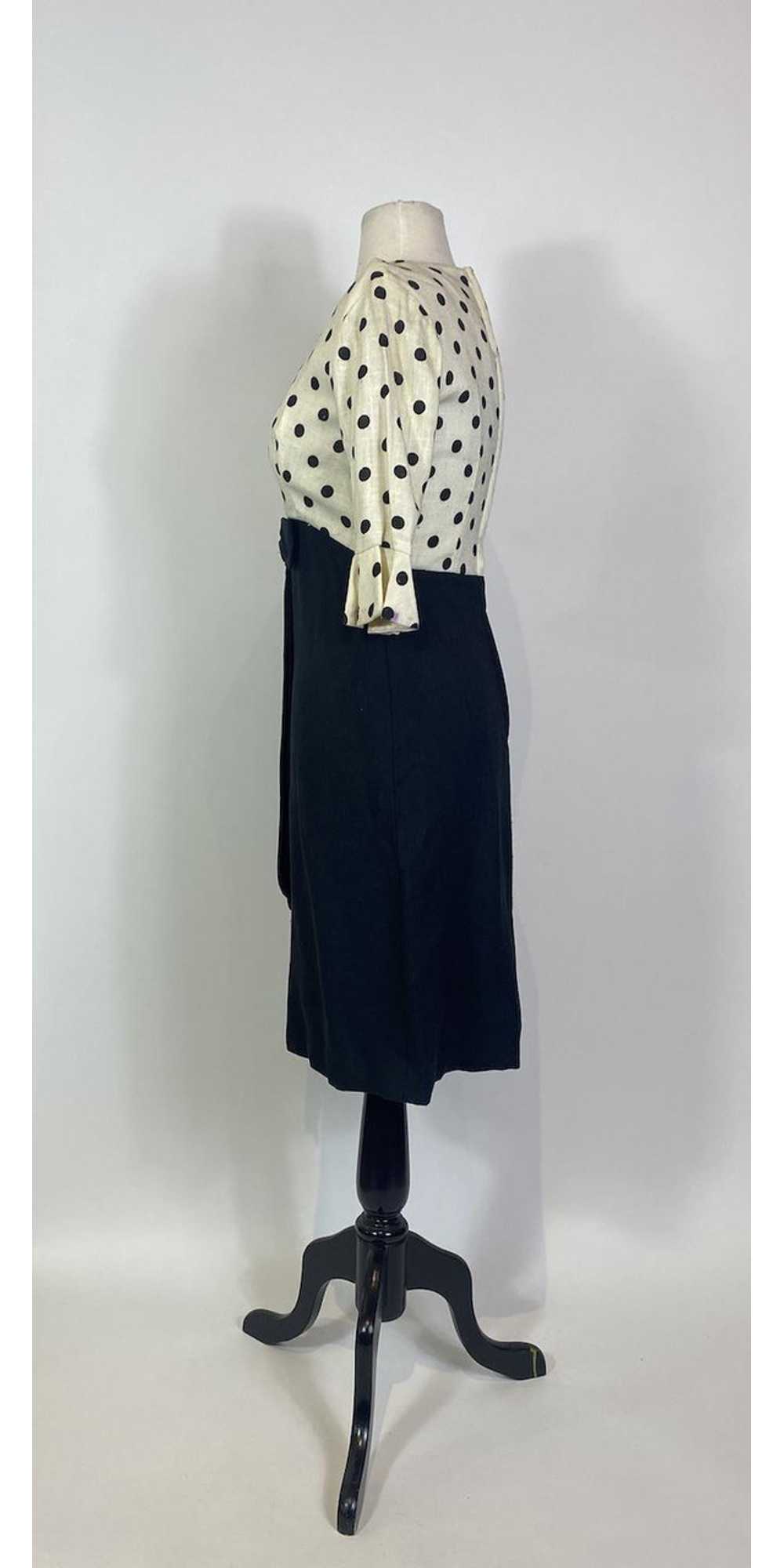 1960s Stanton Jrs. Polka Dot Empire Waist Wiggle … - image 4