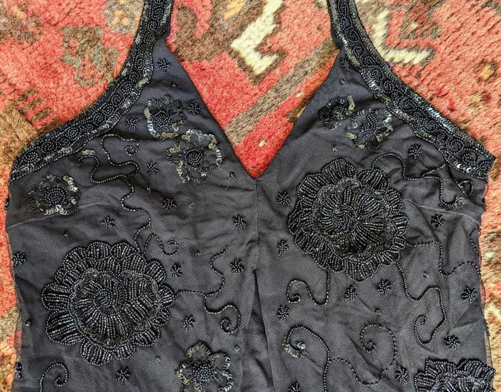 Giorgio Armani Vintage Silk Beaded Halter Top (38) - image 3