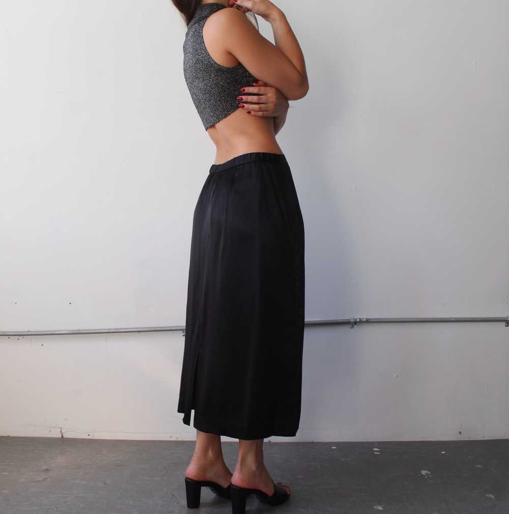 Vintage Satin Silk Skirt - W33+ - image 2